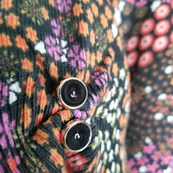 Nordstrom NWT Grace Floral Ribbed Cardigan - Picture 7 of 8